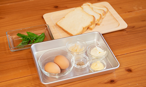 らっきょうの卵サンドに使う材料