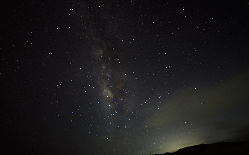 天の川、流れ星…満天の星空です