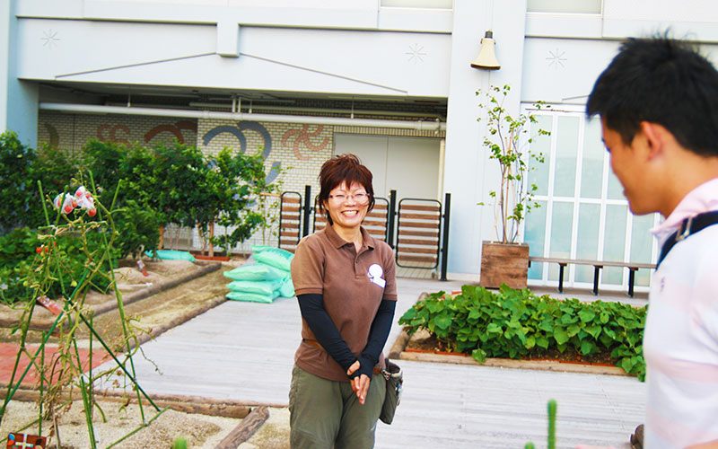 笑顔で迎えてくれた森さん